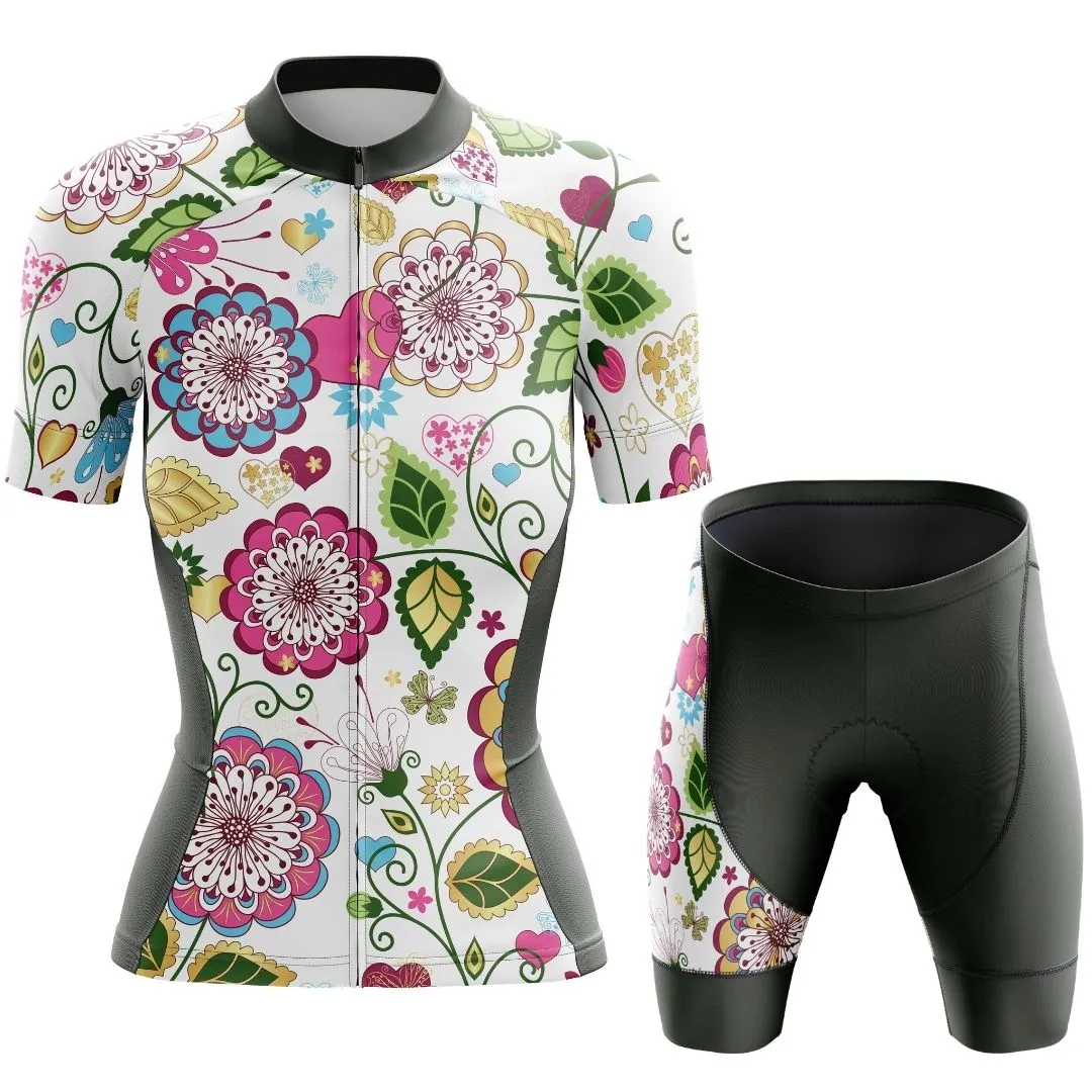 NEW! Floral Symphony | Women's Short Sleeve Cycling Set