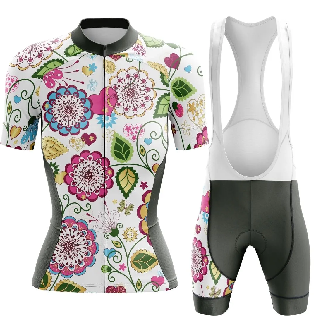 NEW! Floral Symphony | Women's Short Sleeve Cycling Set