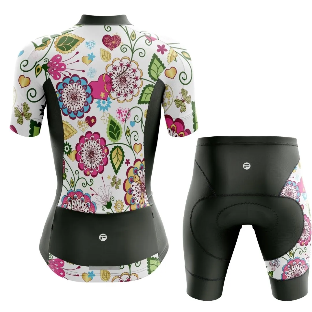 NEW! Floral Symphony | Women's Short Sleeve Cycling Set