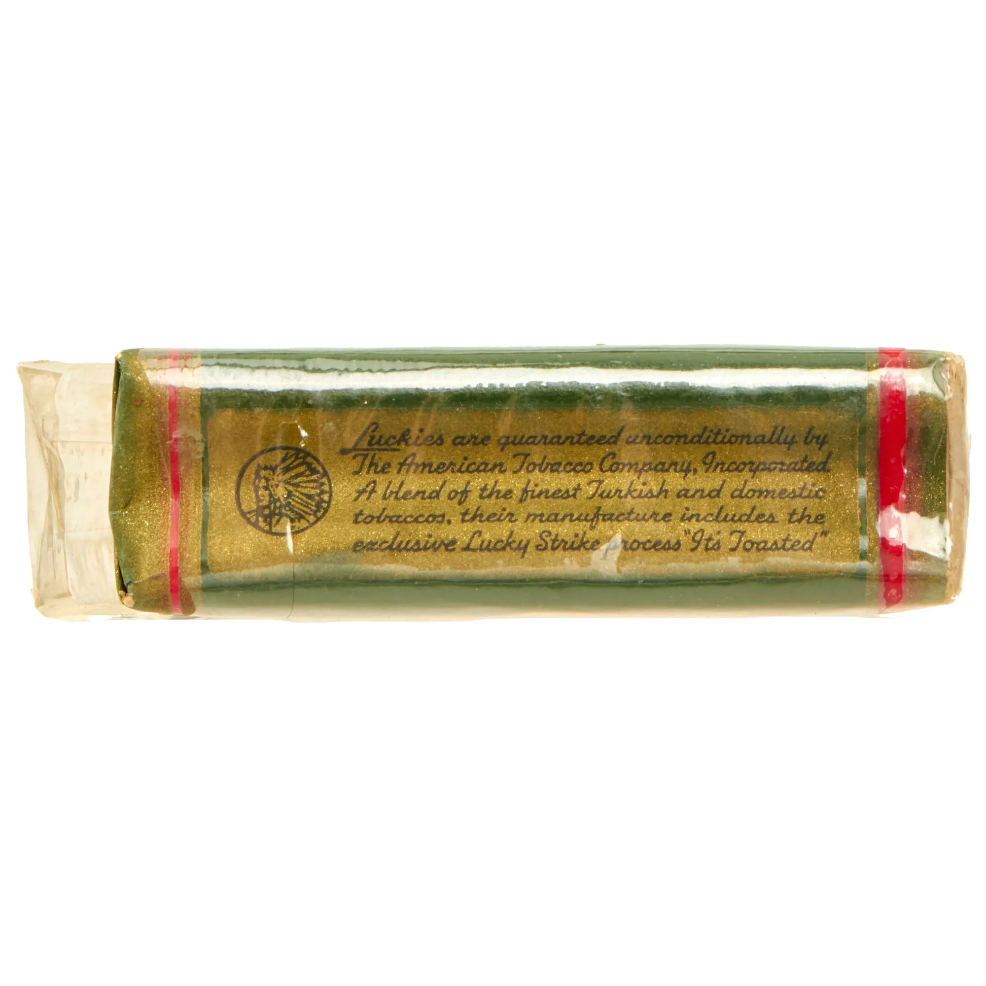 Original U.S. WWII Unopened Pack of Lucky Strike Cigarettes with Class A Cigarette Tax Stamp - Pre-1942