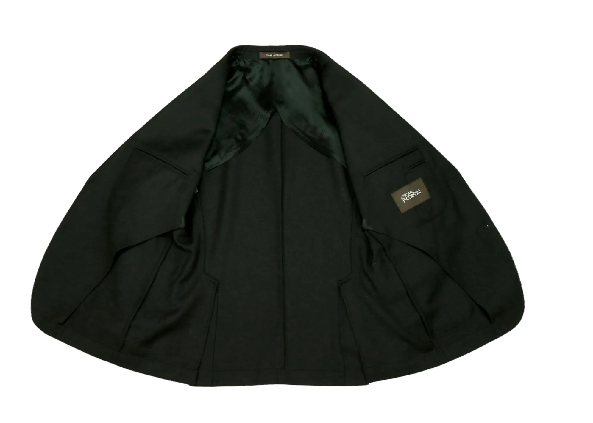 Oscar Jacobson - Black Hopsack Wool Sports Jacket 50