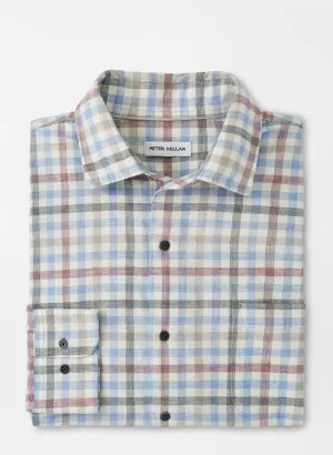 Peter Millar White Rock Cotton Sport Shirt-Winter Ivory