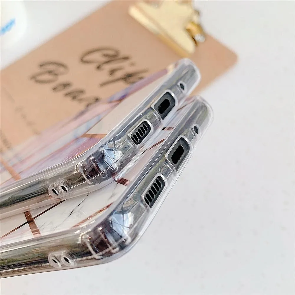 Plating Marble Design Case for Samsung Galaxy 20 Ultra S10e S9 S8 S7 edge note 8 9 10 20 plus Phone Cases Soft Silicone Cover |Phone Case & Covers|