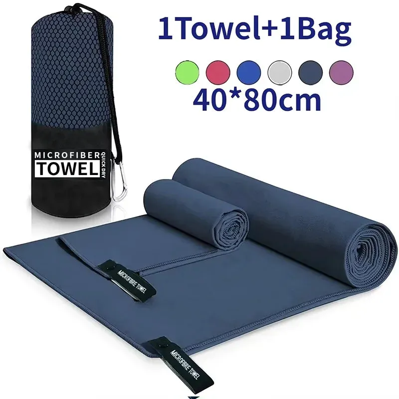 Quick-Drying Sports Towel 40x80CM Blue Grey Green Orange Swimming Gym Fitness Camping Running Beach Washcloth Towels