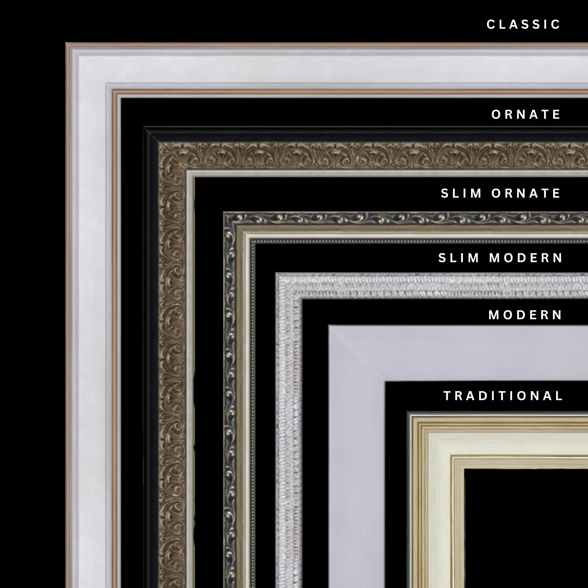 Silver 21x37 Picture Frame Ornate Traditional Classic Antique