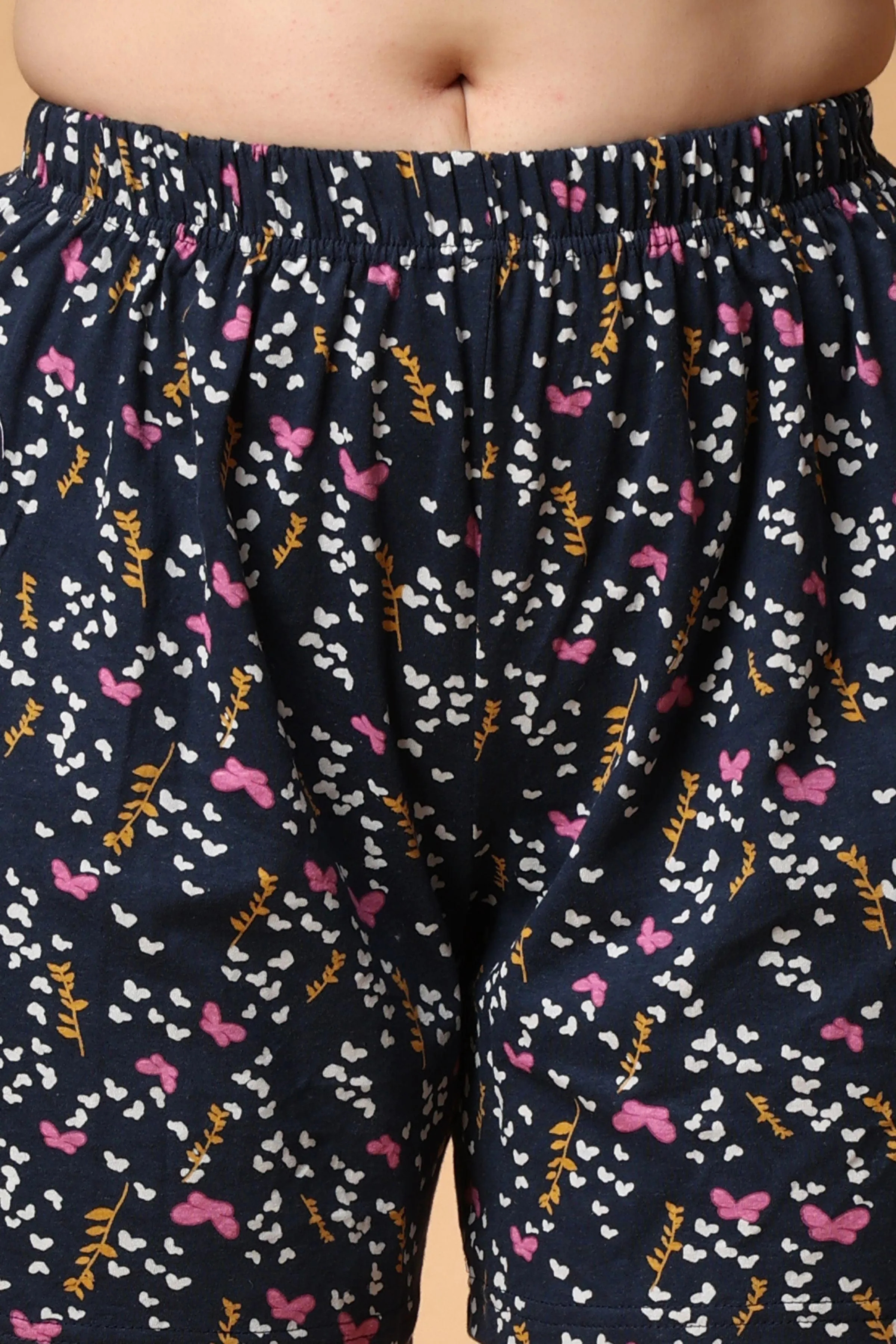 Small Butterfly Floral Printed Shorts