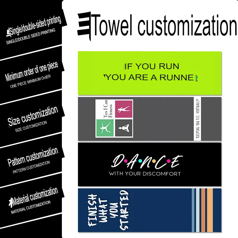 Sports Towel Microfiber Printed Pattern Quick-Drying Towel Yoga Gym Special Absorbent Towel