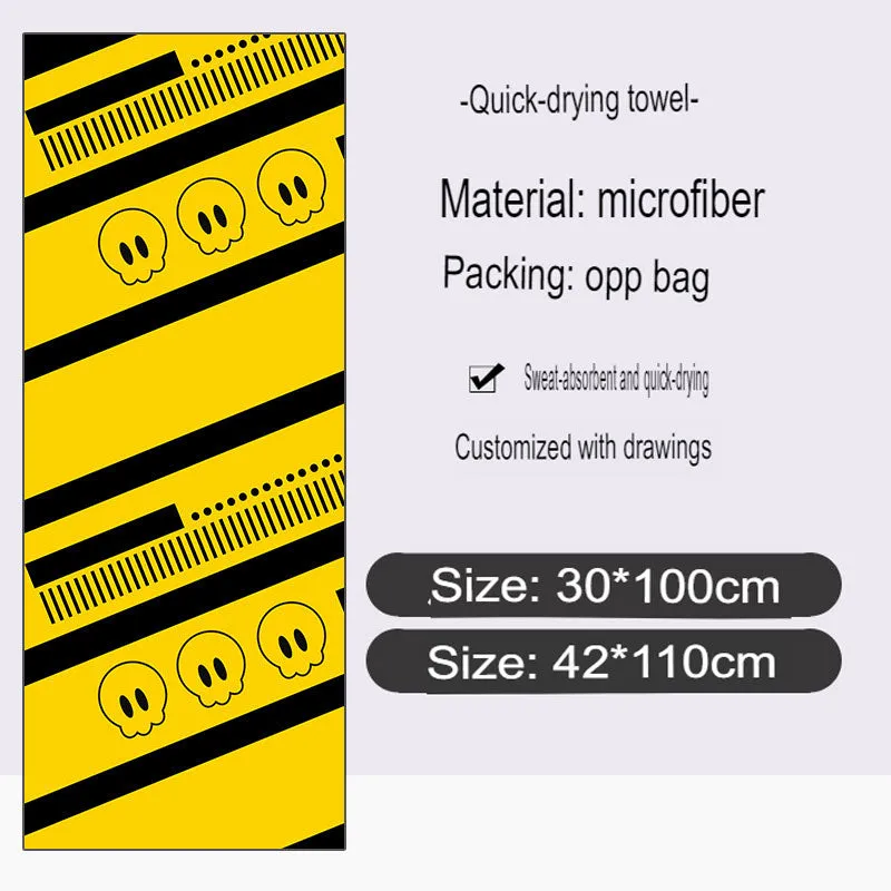 Sports Towel Microfiber Printed Pattern Quick-Drying Towel Yoga Gym Special Absorbent Towel