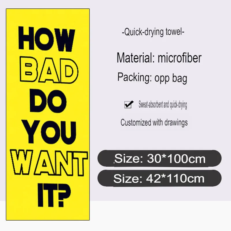 Sports Towel Microfiber Printed Pattern Quick-Drying Towel Yoga Gym Special Absorbent Towel
