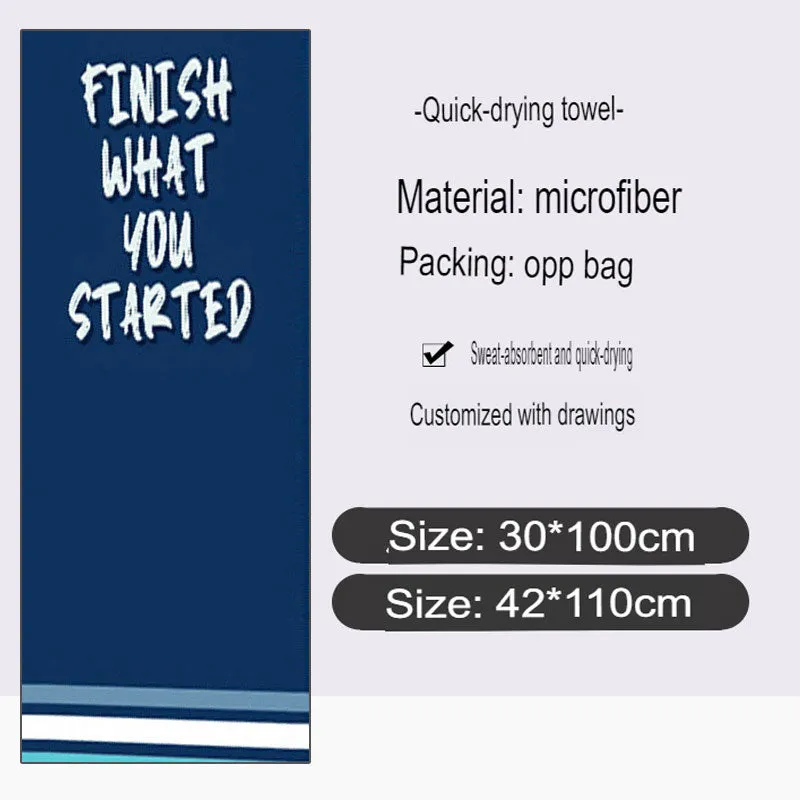 Sports Towel Microfiber Printed Pattern Quick-Drying Towel Yoga Gym Special Absorbent Towel