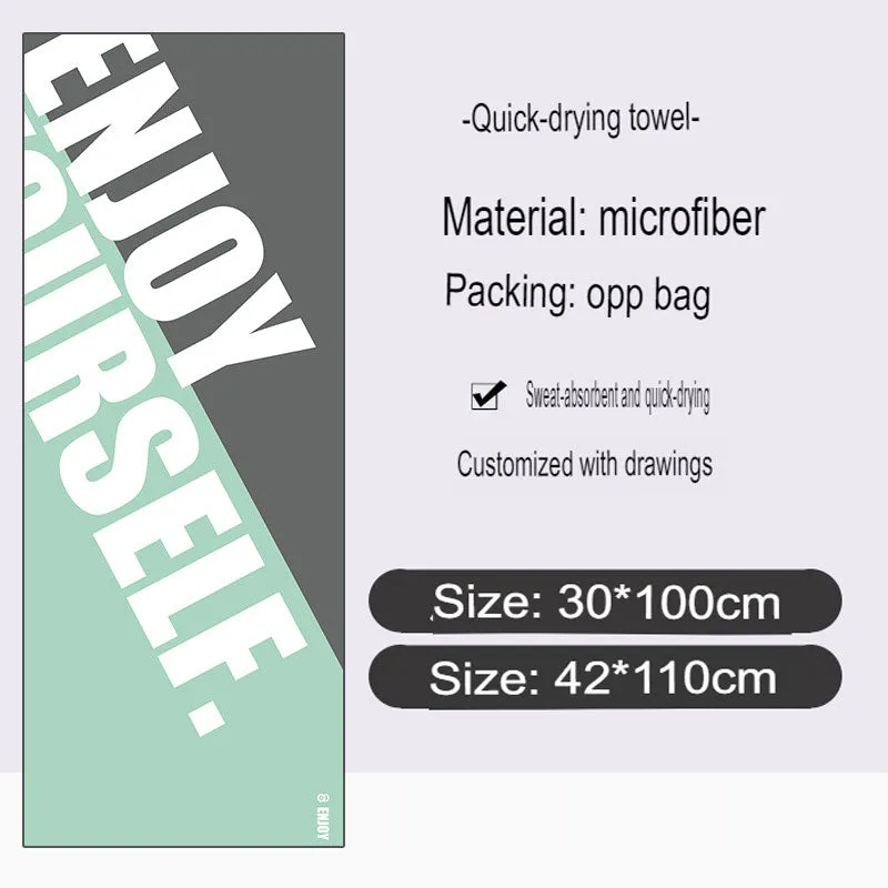 Sports Towel Microfiber Printed Pattern Quick-Drying Towel Yoga Gym Special Absorbent Towel