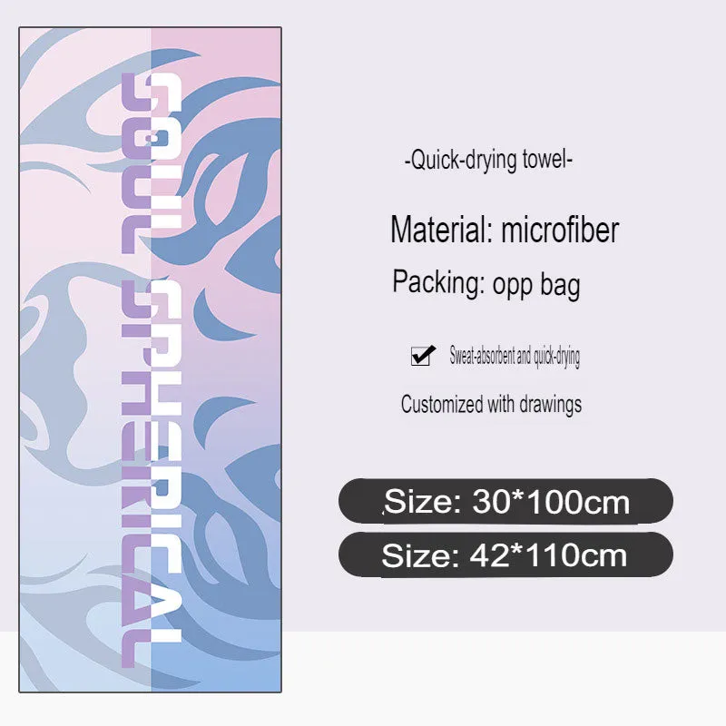 Sports Towel Microfiber Printed Pattern Quick-Drying Towel Yoga Gym Special Absorbent Towel