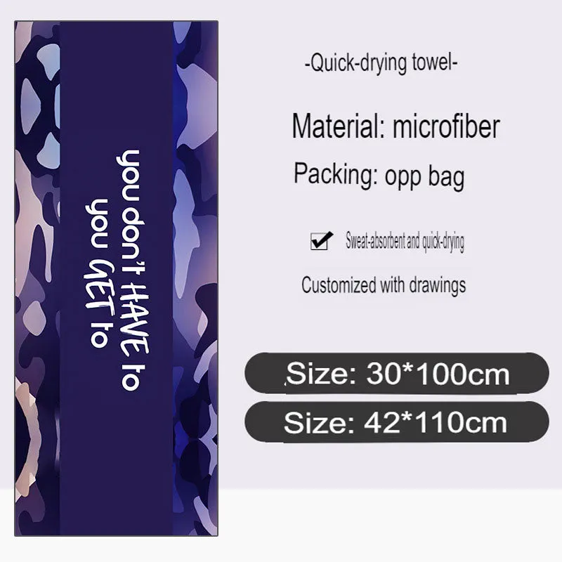 Sports Towel Microfiber Printed Pattern Quick-Drying Towel Yoga Gym Special Absorbent Towel
