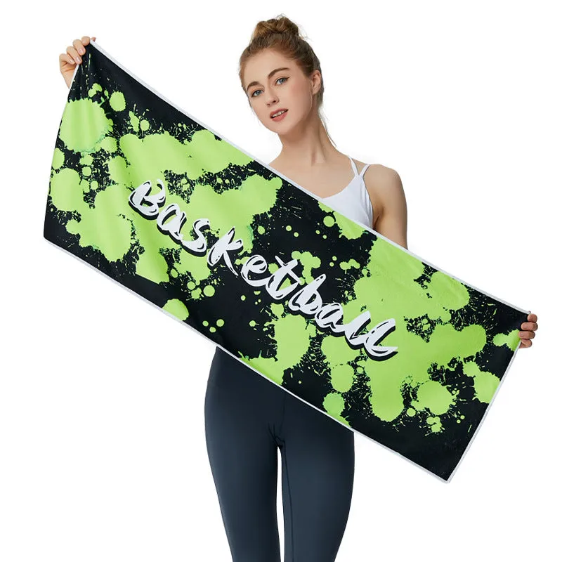 Sports Towel Microfiber Printed Pattern Quick-Drying Towel Yoga Gym Special Absorbent Towel