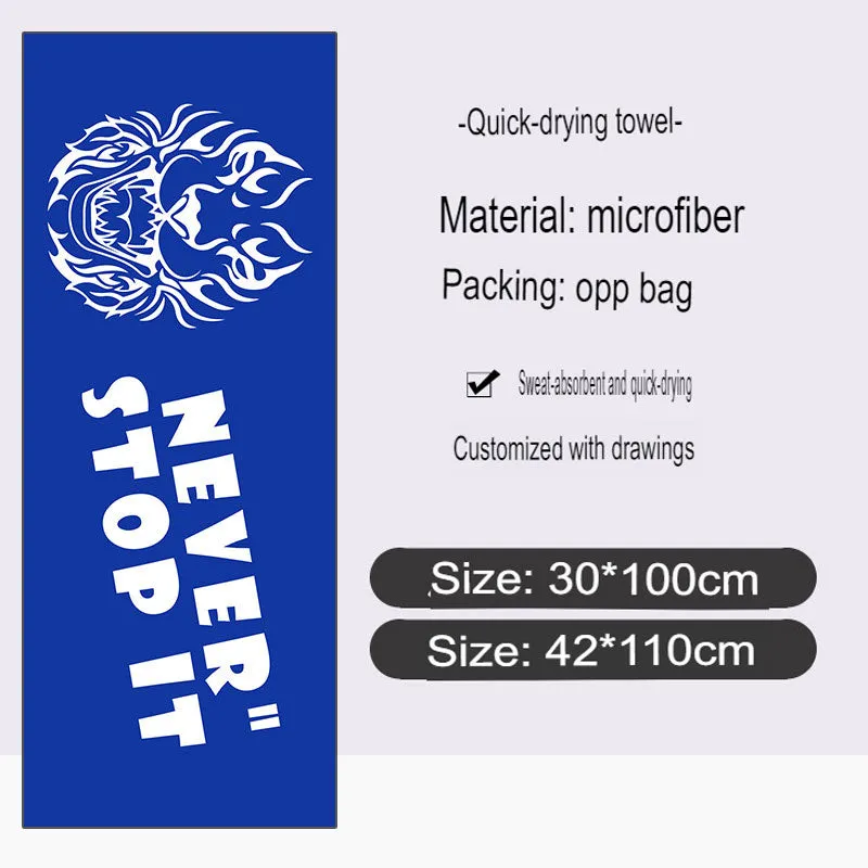 Sports Towel Microfiber Printed Pattern Quick-Drying Towel Yoga Gym Special Absorbent Towel