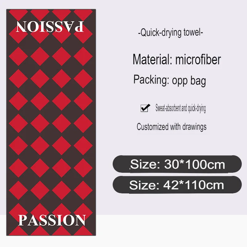 Sports Towel Microfiber Printed Pattern Quick-Drying Towel Yoga Gym Special Absorbent Towel