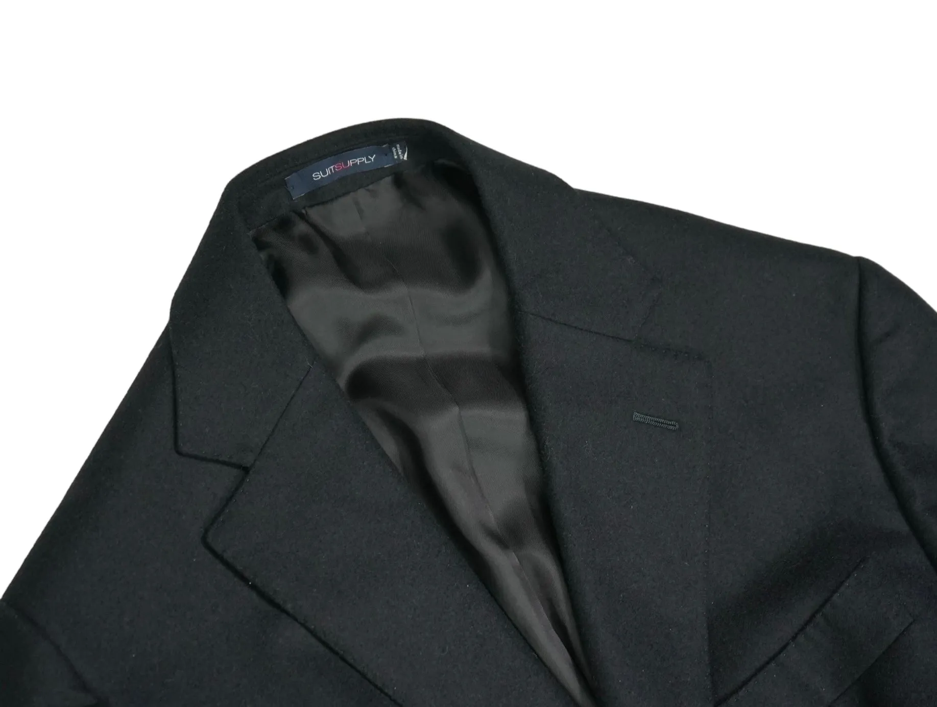 Suitsupply - Black Flannel Wool Sports Jacket 52