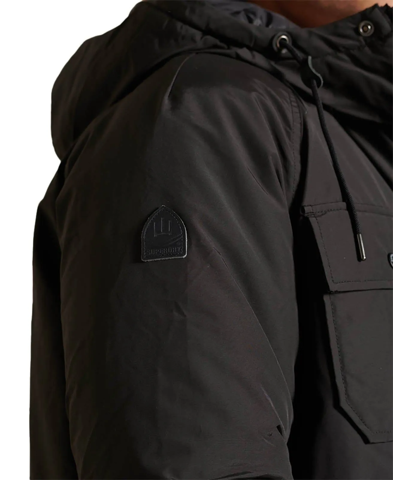 Superdry Mountain Padded Men's Parka Jacket Black Hooded Jacket