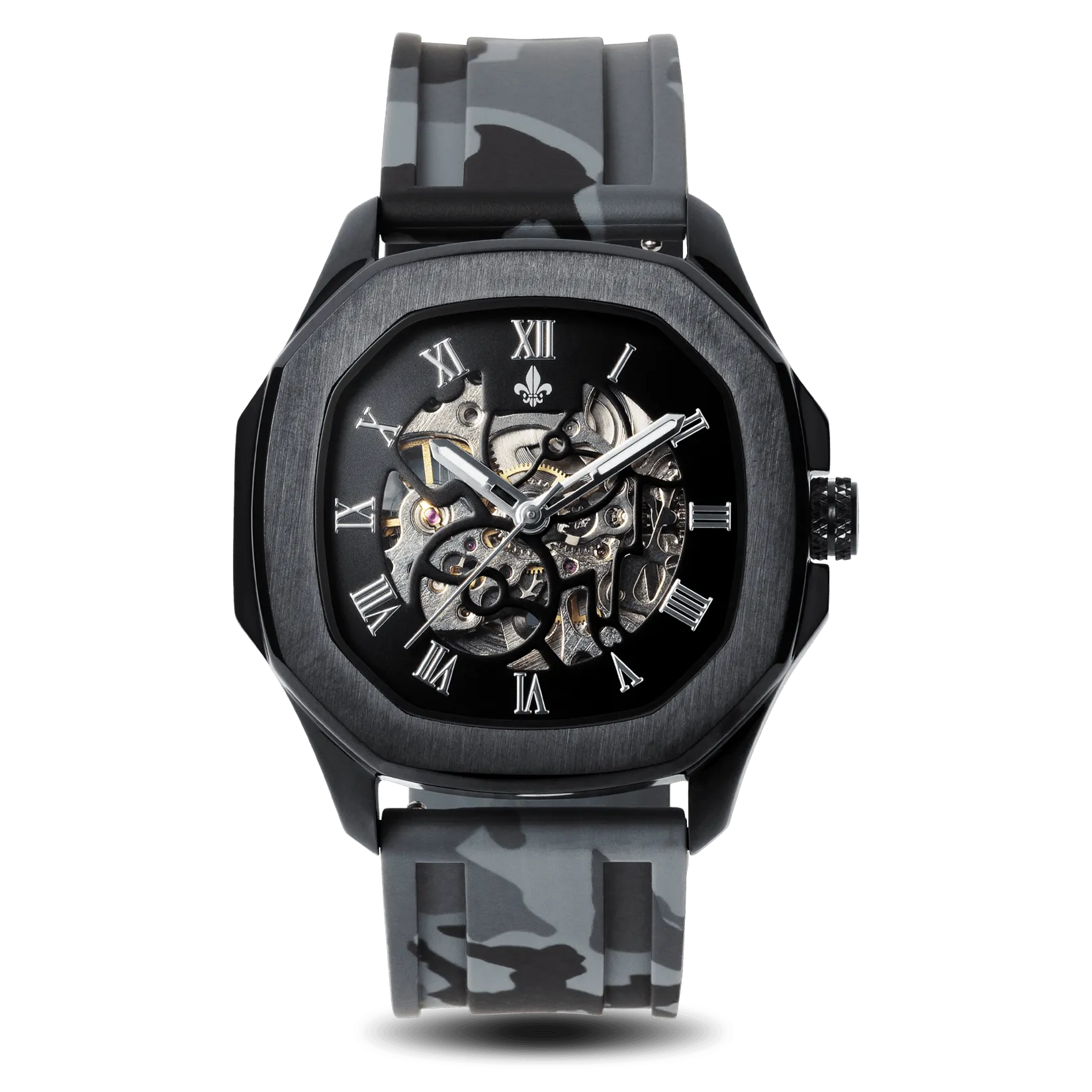 The Avalon Black   Grey Camo Strap