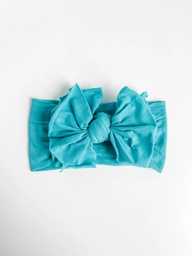Turquoise BIG Nylon Knot Headwrap