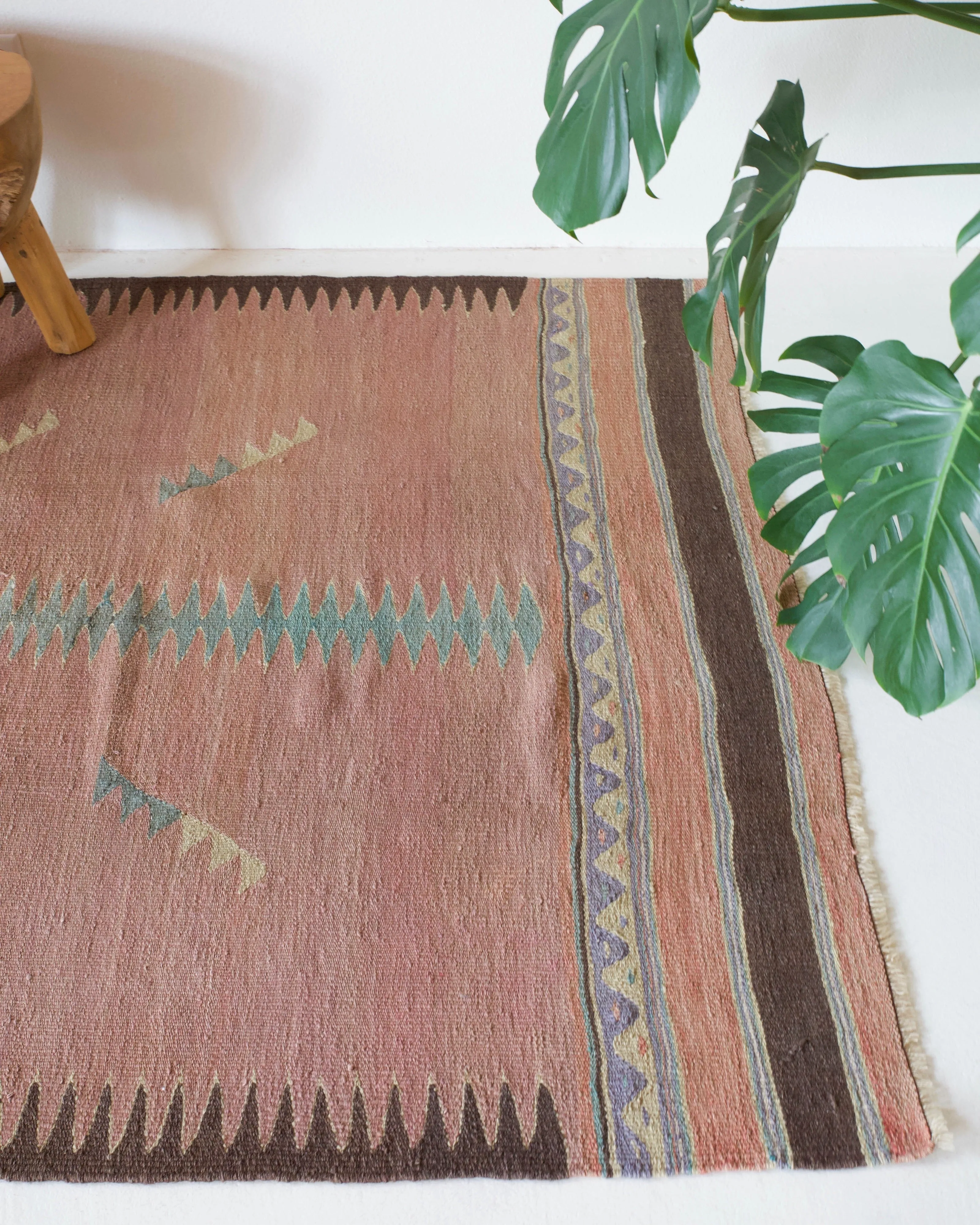 Vintage Bodrum Bos Kilim Rug 4'8"x8'