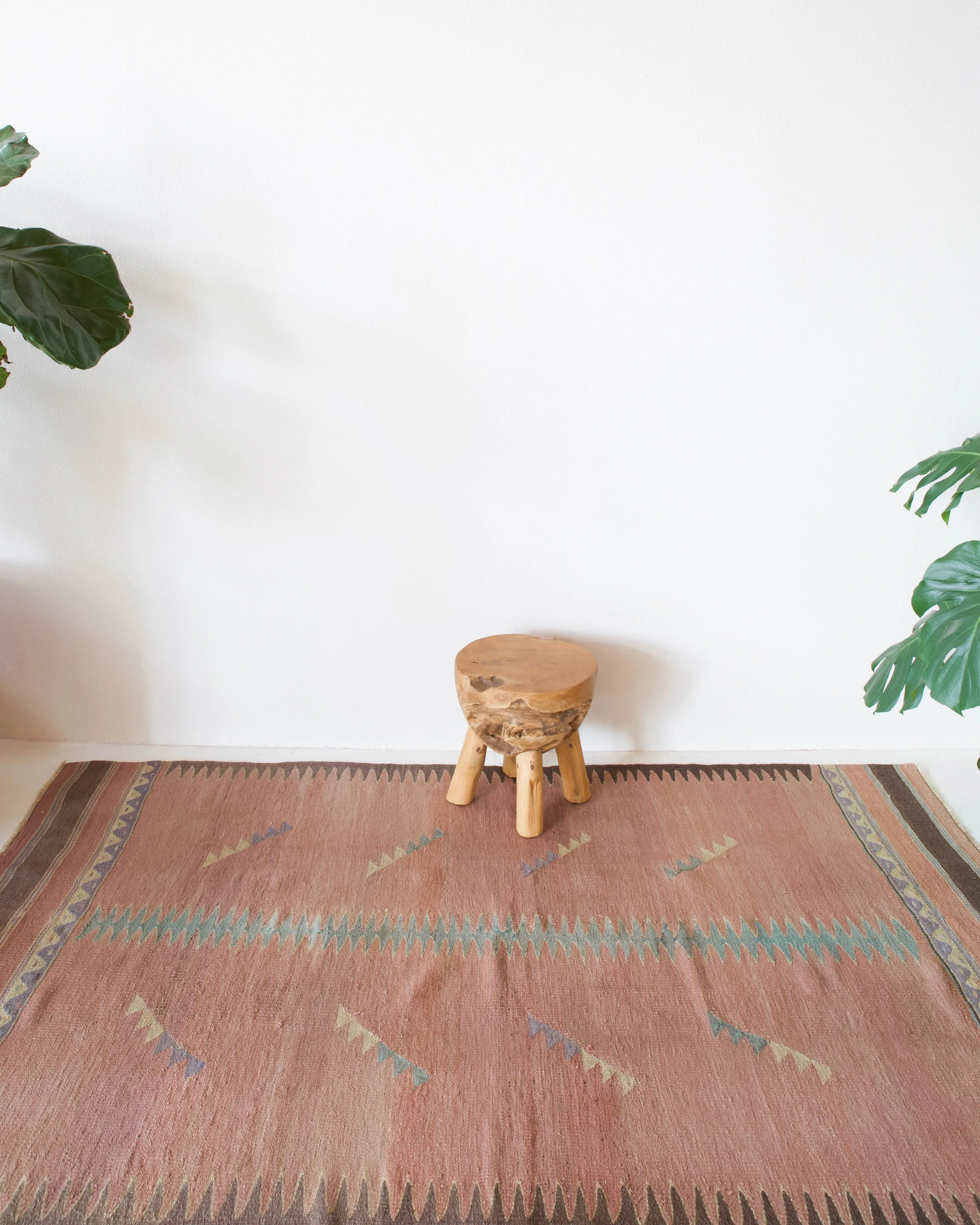 Vintage Bodrum Bos Kilim Rug 4'8"x8'