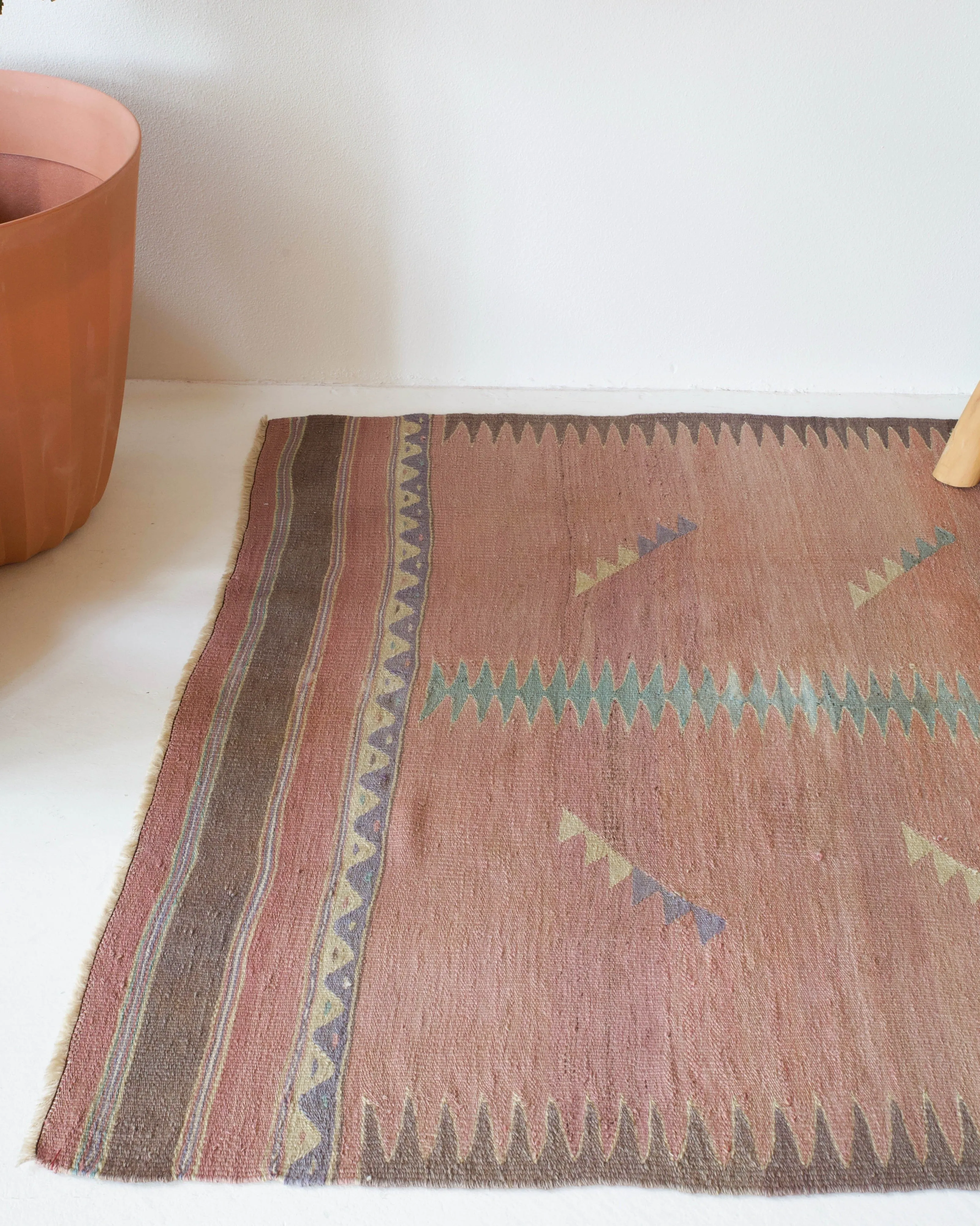 Vintage Bodrum Bos Kilim Rug 4'8"x8'