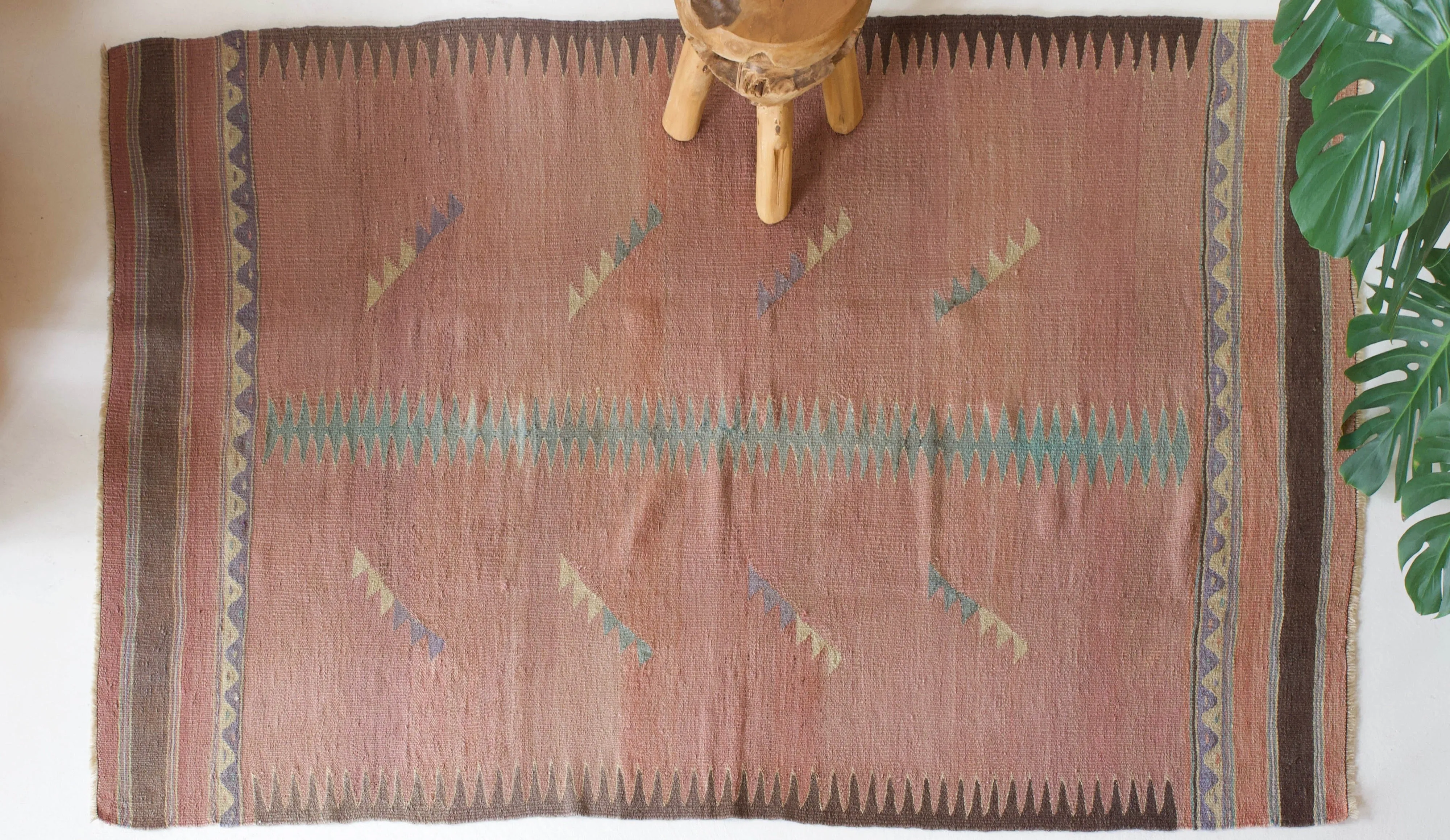 Vintage Bodrum Bos Kilim Rug 4'8"x8'