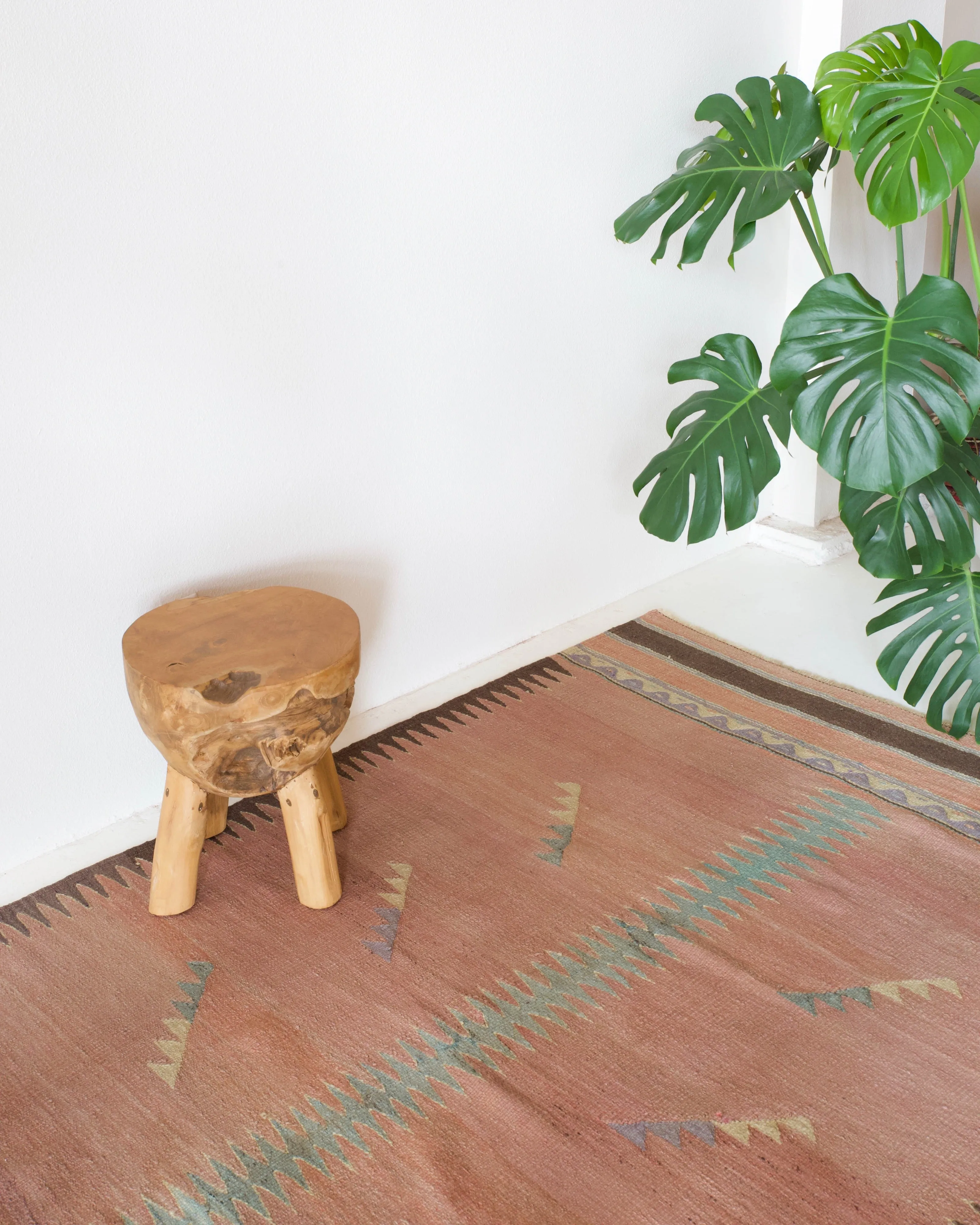 Vintage Bodrum Bos Kilim Rug 4'8"x8'
