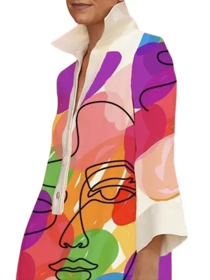 Women Style Contrast Summer Colourful Dress