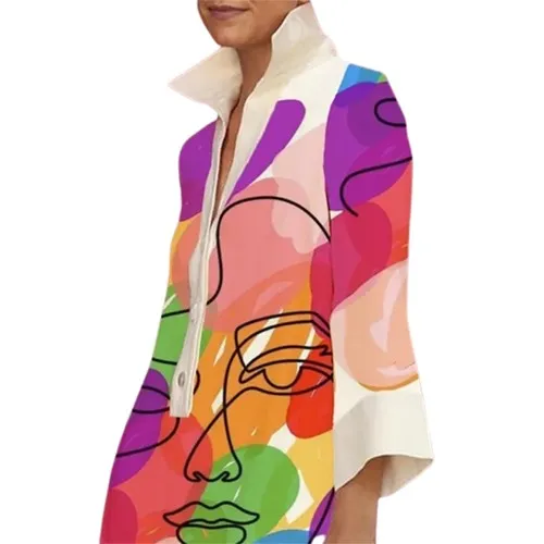Women Style Contrast Summer Colourful Dress