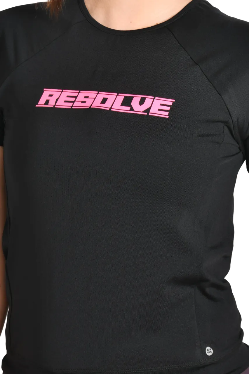 WOMEN’S  CROP TOP WITH HALF-SLEEVES & CREW NECK