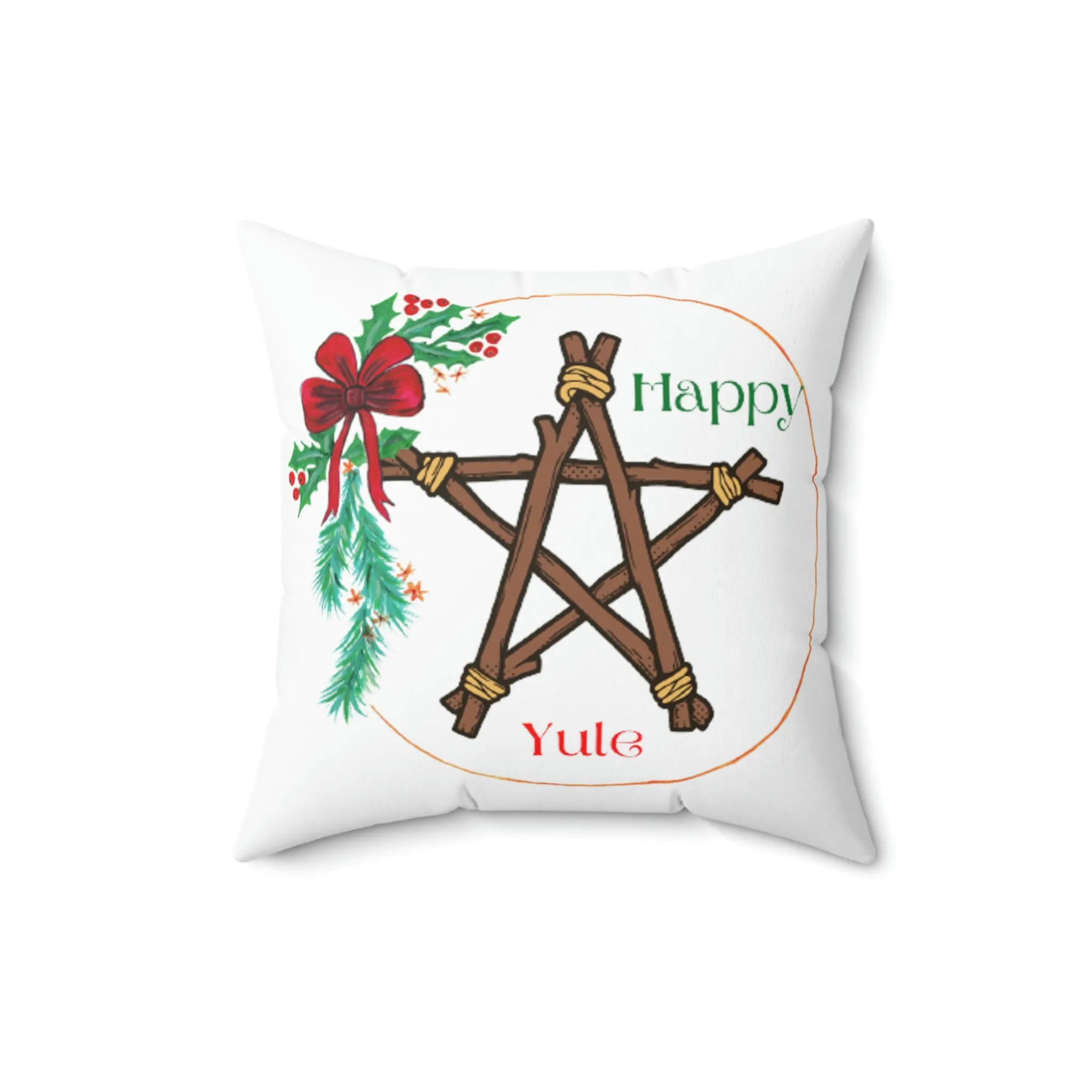 yule Spun Polyester Square Pillow
